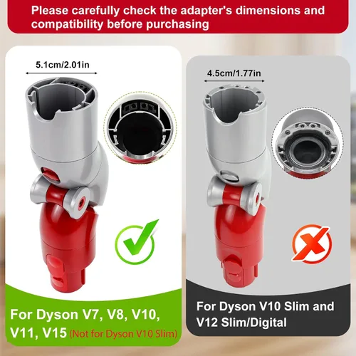Vista 3 de Adaptador de liberación rápida de bajo alcance 970790-01 para aspiradora Dyson V7 V15 Adaptador para accesorios de vacío V8 V10 V11