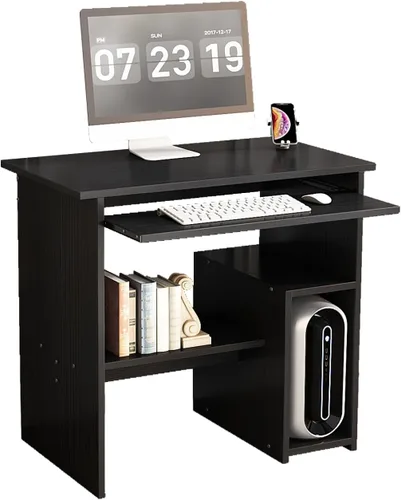 Vista 8 de Escritorio pequeño para computadora para oficina en casa, mesa de juegos compacta para computadora de escritorio y portátil, con cajón