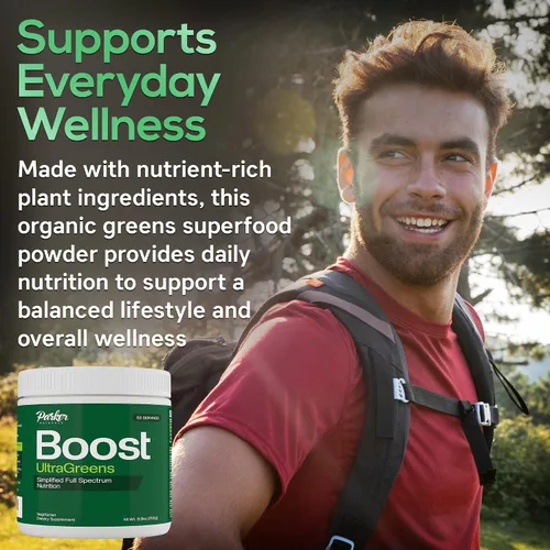 Vista 2 de Boost UltraGreens Super Greens Powder - Espirulina orgánica, pastos y antioxidantes Superalimento premium para energía diaria Desintoxicación