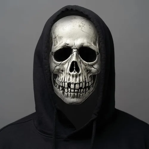 Vista 5 de Pañuelo de velo de elastano con estampado de calavera para fiestas de disfraces y disfraces