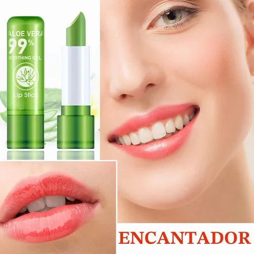 Vista 7 de Paquete de 3 lápices labiales de aloe vera, brillo labial mágico que cambia de color, bálsamo labial hidratante nutritivo de larga duración, juego