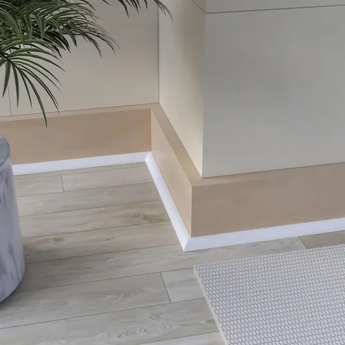 Vista 6 de Moldura Flexible de Cuarto de Círculo, Moldura de Cuarto de Círculo de Goma Despegar y Pegar, Moldura Autoadhesiva para Bañera