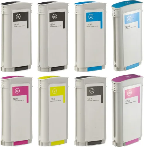 Vista 4 de LKB 8PK - Cartucho de tinta compatible con HP70 con 4.4 fl oz de uso con HP Designjet Z2100 Z5200 Z3200 Z3100 Z5400 (paquete de 8 HP70) – EE. UU