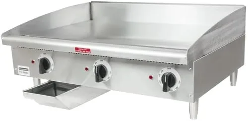 Vista 4 de Toastmaster TMGE36 36" Stainless Steel Griddle, Electric, Countertop, Thermostatic Controls 208/240v/60/1-ph