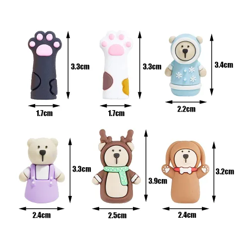 Vista 2 de 8 fundas protectoras para pinzas de gato, lindas fundas protectoras para cutículas de animales, para pinzas de pinza de uñas, etc