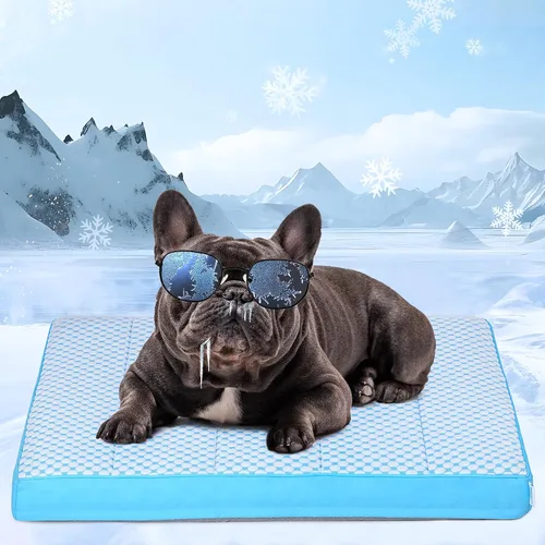 Vista 39 de Tapete refrescante para perros pequeños, almohadilla ortopédica de espuma viscoelástica de 24 x 18 pulgadas para verano, QMAX>0.5, almohadilla
