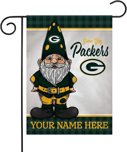 Vista 19 de Rico Industries Bandera de jardín personalizada de gnomo de fútbol de la NFL