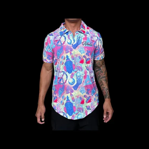 Vista 2 de Polo de golf divertido con gráfico loco Dri Fit Athletic Fit Golf