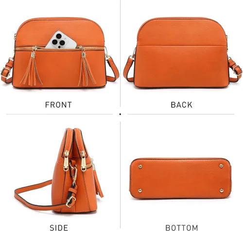 Vista 3 de Dasein - Bolso de hombro para mujer con cremallera y múltiples bolsillos