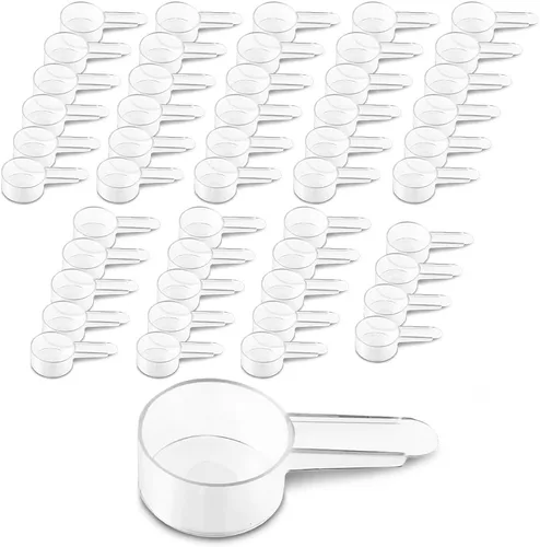 Vista 9 de Paquete de 20 cucharadas de cucharadas medidoras, 1 cucharada (0.5 fl oz) de plástico para café Clear short-handle 1 tbsp scoops for coffee, loose