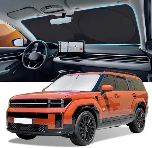 Vista 147 de Parasol para parabrisas Rivian R1T de ajuste personalizado para 2022-2023 2024 2025 Rivian R1S/R1T, accesorios para ventana delantera, cubierta