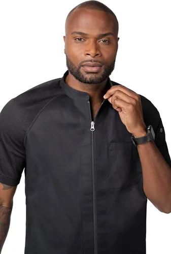 Vista 3 de Chef Works Abrigo de chef Arcadia para hombre