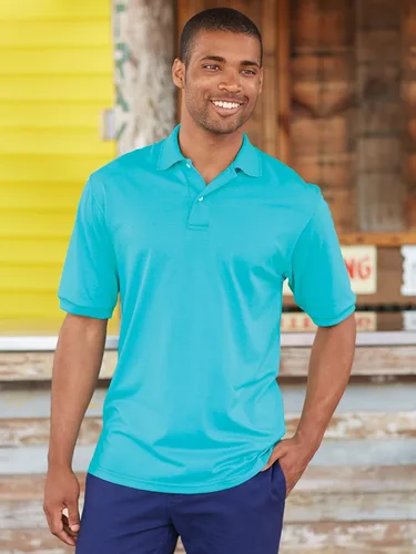 Vista 4 de Jerzees Men's Short Sleeve Polo Shirts, SpotShield Stain Resistant, Sizes S-5X