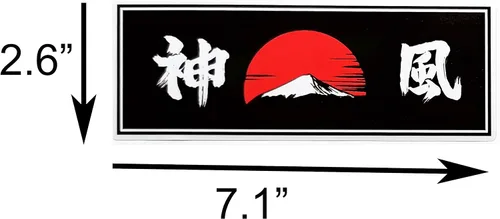 Vista 2 de 6 calcomanías divertidas JDM de vinilo japonés, calcomanías de vinilo japonés para automóvil, calcomanías para ventana, calcomanías de Samurai