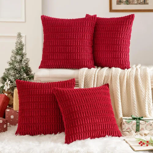 Vista 29 de MIULEE Paquete de 4 fundas de almohada decorativas neutras de 16 x 16 pulgadas para sofá, sala de estar, cama, estilo rústico, granja, bohemio