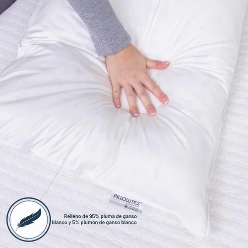 Vista 5 de Almohada corporal de plumas de ganso blanco y plumón – Almohadas de 20 pulgadas x 54 pulgadas