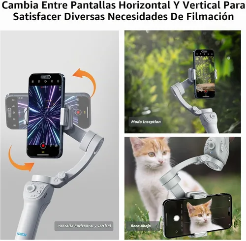 Vista 8 de Estabilizador de cardán de teléfono de 3 ejes con luz de llenado