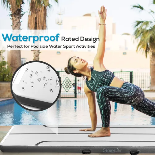 Vista 4 de SereneLife Colchoneta inflable para gimnasia