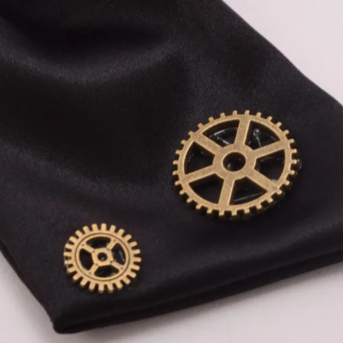 Vista 6 de BLESSUME Steampunk - Pajarita gótica para disfraz, accesorio retro vintage