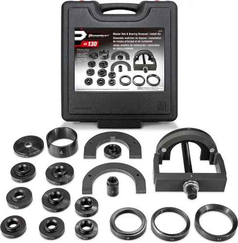 Vista 13 de Powerbuilt Master Hub Puller - Juego de herramientas extractoras de cubos, remover e instalar cubos y ejes de rueda de automóvil, Ford y Mercury