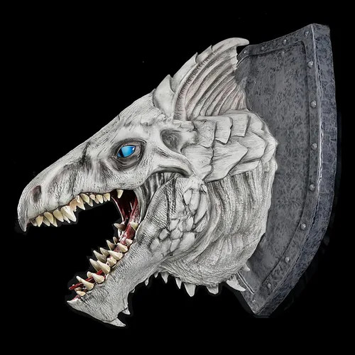 Vista 2 de WizKids D&D Réplicas de los Realms: Placa de Trofeo Dragón Blanco Calabozos y Dragones