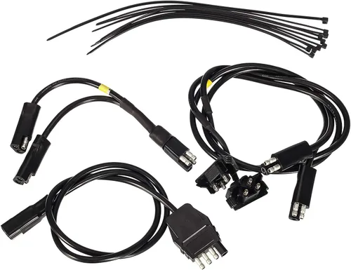 Vista 9 de Partsam Kit de luces LED rojas para portaequipajes, 2 luces traseras ovaladas impermeables de 6 pulgadas con ojales de goma, 1 arnés de cableado