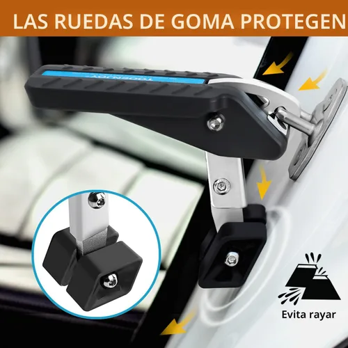 Vista 4 de TOOENJOY - Escalón ajustable con 5 cambios y protección extra para el pestillo de la puerta del automóvil, no requiere montaje, plegable Gris oscuro