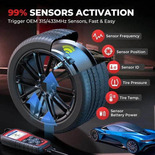 Vista 5 de Autel MaxiTPMS TS508WF TPMS Herramienta de programación, WiFi 2026 Ver. de TS508 TS501 Pro TS408S, sensores TPMS Program Autel (315/433MHz), TPMS