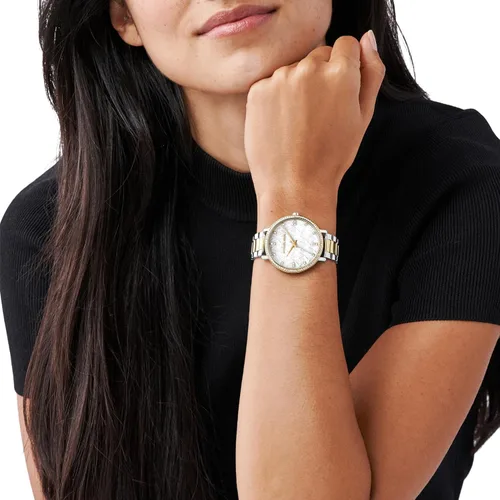 Vista 4 de Michael Kors Pyper - Reloj de acero inoxidable para mujer, con correa de acero, cuero o silicona
