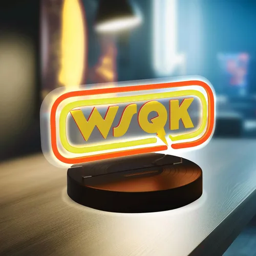 Vista 3 de Estación de Radio de Escritorio de Luz Neón Stranger Things WSQK