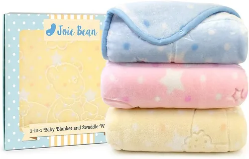 Vista 6 de JOIE BEAN Manta de envolver ajustable para bebé, manta para niños pequeños y bebés, saco de dormir 2 en 1, saco de dormir y manta portátil