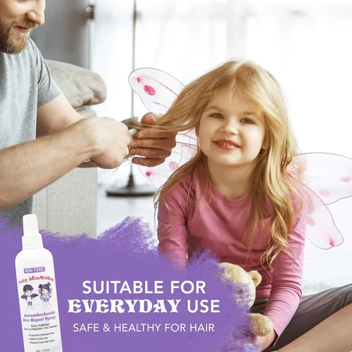 Vista 3 de Fairy LiceMothers LavenderLocks - Spray de prevención de piojos – Tratamiento de piojos para niños y adultos – Previene la infestación de piojos