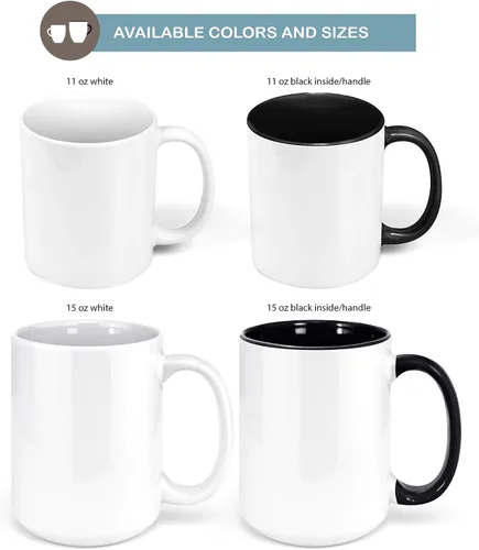 Vista 3 de Personalized Sharks Illustration Ceramic Coffee Mug, 11 or 15 oz