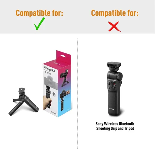 Vista 3 de L LTGEM Estuche para cámara compatible con Sony ZV-1F / ZV-1 / ZV-1 II Vlog Cámara digital, trípode, micrófono y kit de accesorios Vlogger, Negro