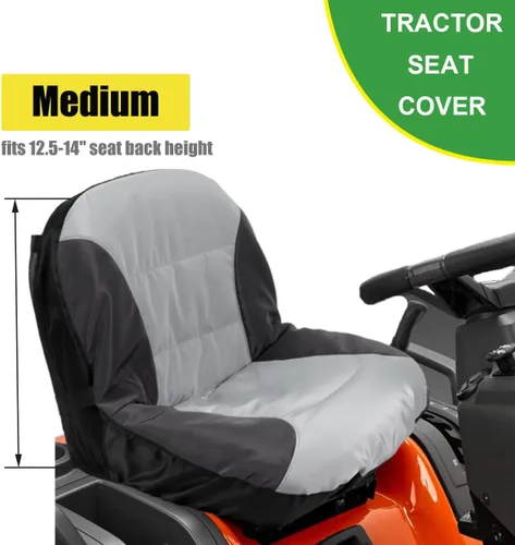 Vista 2 de BeadChica Funda de Asiento Deluxe Impermeable para Cortacésped Compatible con Husqvarna, Funda Universal para Asiento de Tractor