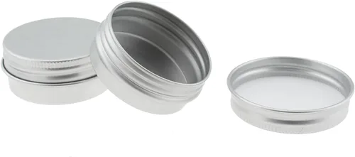 Vista 6 de TAODAN 10 latas de aluminio de 0.5 onzas, contenedor recargable de 0.5 fl oz con tapa de rosca, ideal para almacenamiento de alimentos, fabricación