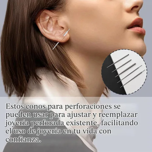 Vista 2 de Piercing Taper Ball Grabber Tool Stainless Steel Nose Ear Piercing Kits