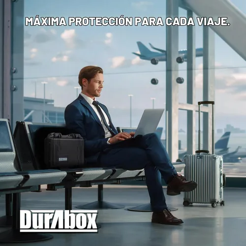 Vista 6 de Durabox Estuche Resistente a Todas Las Condiciones Climáticas 10 x 9 x 5” - Estuche de Viaje con Carcasa Rígida Aprobada por la TSA con Espuma