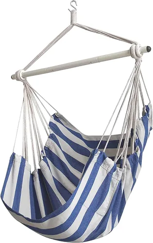 Vista 3 de ADVOKAIR Hamaca - Silla colgante grande, suave, cómoda, duradera, 2 asientos incluidos
