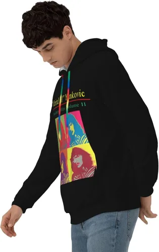 Vista 3 de LOTIKS Weird Al Yankovic - Sudadera con capucha para hombre, casual, manga larga, sudadera con capucha