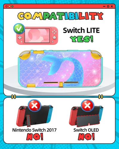 Vista 8 de Gurgitat 2 in 1 for Nintendo Switch Lite Case Protector - 24 Game Card Holder Case & Switch Lite Protective Cover Cute Funny Cartoon Hard Shell for