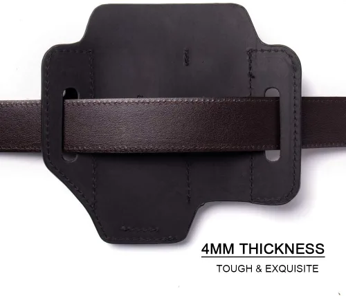 Vista 7 de Gentlestache - Funda de cuero para Leatherman, funda multiherramienta, EDC, organizador de bolsillo con llavero para cinturón y funda para linterna