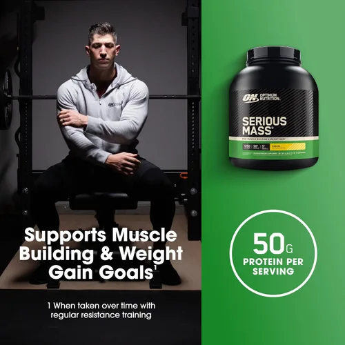 Vista 4 de Proteína para ganar peso Serious Mass Gainer de Optimum Nutrition, 1054620, Banana, 1, 1