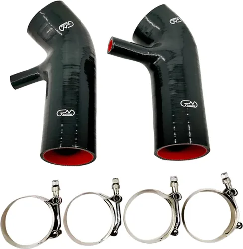Vista 2 de Kit de manguera de entrada de aire de silicona compatible con Nissan 370z Infiniti G37 2009-2014 (negro)
