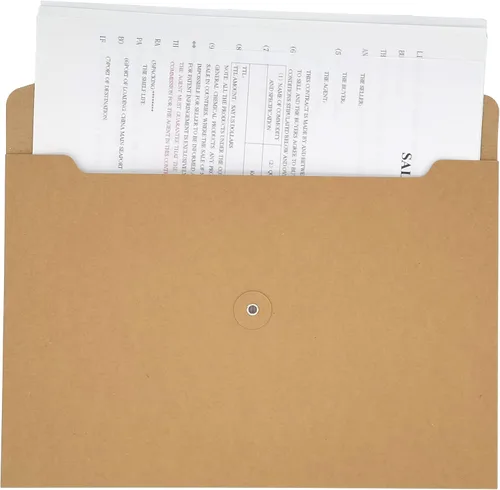 Vista 2 de Funny live 10 carpetas de archivos de papel kraft A4 para proyectos, contratos, facturas, bolsillos para documentos de reuniones, suministros