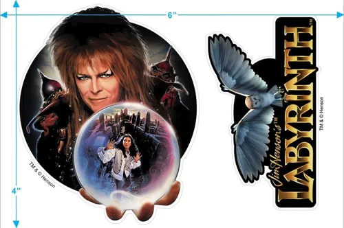 Vista 3 de Popfunk Camiseta y pegatinas de la película Classic Labyrinth David Bowie Goblin King
