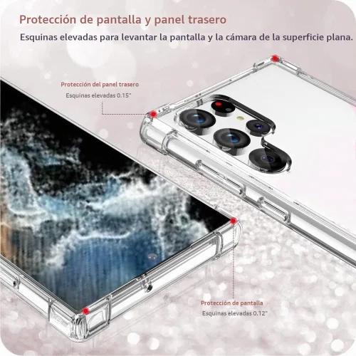 Vista 4 de Funda para Samsung Galaxy S22 5G Ultra Phone Shock TPU Clear