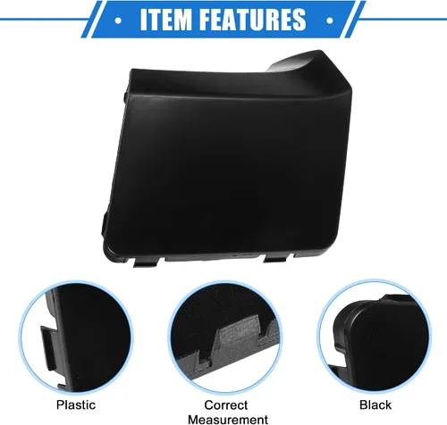 Vista 4 de Remolque de coche remolque gancho gancho tapa compatible para Subaru Impreza WRX STi 2011 2012 2013 2014, plástico durable negro parachoques