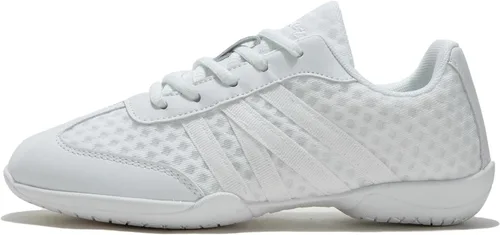 Vista 2 de Zapatos de animación blancos para niñas y mujeres, zapatos de animación para jóvenes, niñas, zapatos de competición, equipo de baile, tenis