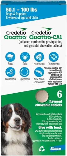 Vista 12 de Credelio Quattro / Credelio Quattro-CA1 para perros 25.1-50 libras, 1